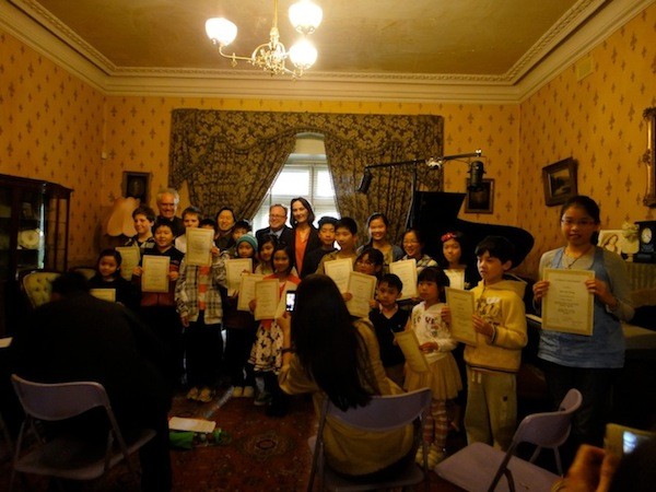 Spring Piano School Junior Program - Students and staff after the final concert and certificate presentation